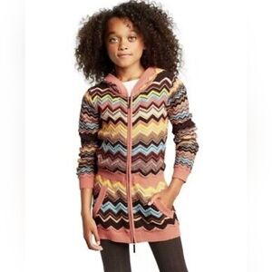 Missoni for target 20th anniversary aztec print zip cardigan sz M